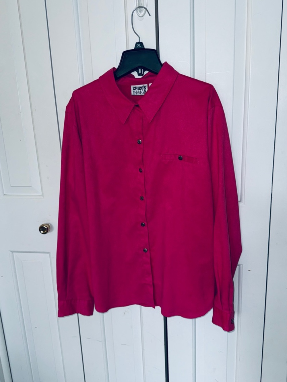 Chico's Design Fuchsia Button-Up Shirt